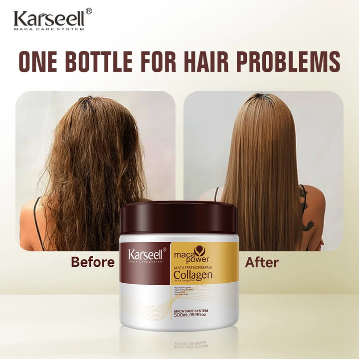 Karseell 500ml Hair Treatment Mask Deep Repair Collagen Argan Oil