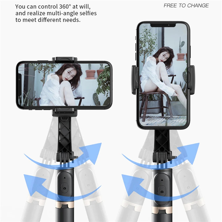 2024 AI Tripod Stand Vertical Stabilizer for Smartphone Bluetooth Selfie