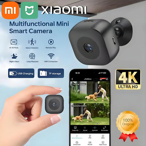 Xiaomi Mini Camera WiFi IP/AP 4K Remote Monitoring Portable Camcorder Smart Surveillance Security Camera